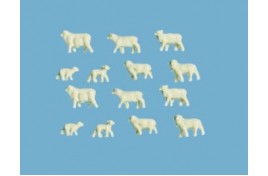 Sheep and Lambs x 14 N Scale